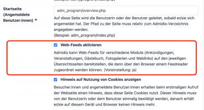 Web-Feeds deaktivieren
