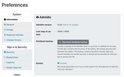 Create backup Create backup