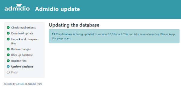 Updating the database Updating the database